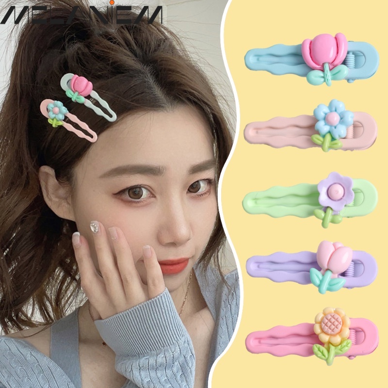 Kẹp Tóc Y2K Bằng Kim Loại Hình Hoa Hướng Dương Màu Sắc Ngọt Ngào Phong Cách Harajuku Hàn Quốc Cho Nữ