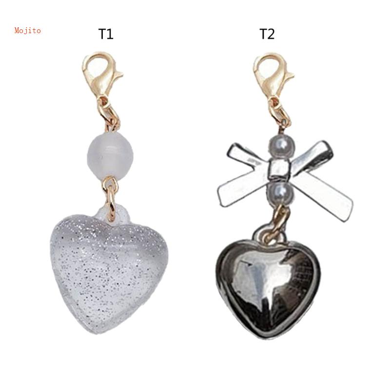 Dây Khóa Kéo Hình Trái Tim Thắt Nơ Phong Cách Harajuku