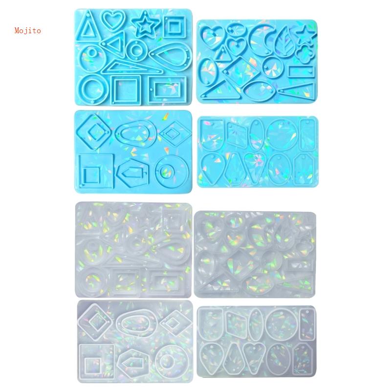 Khuôn Silicone Làm Móc Khóa Hình Mojito Màu Xanh Dương Sáng Bóng