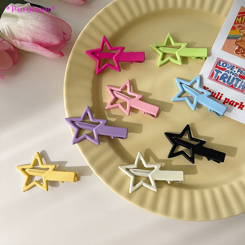 Set 2 Kẹp Tóc Hình Ngôi Sao Phong Cách Vintage Hàn Quốc Cho Nữ Mới