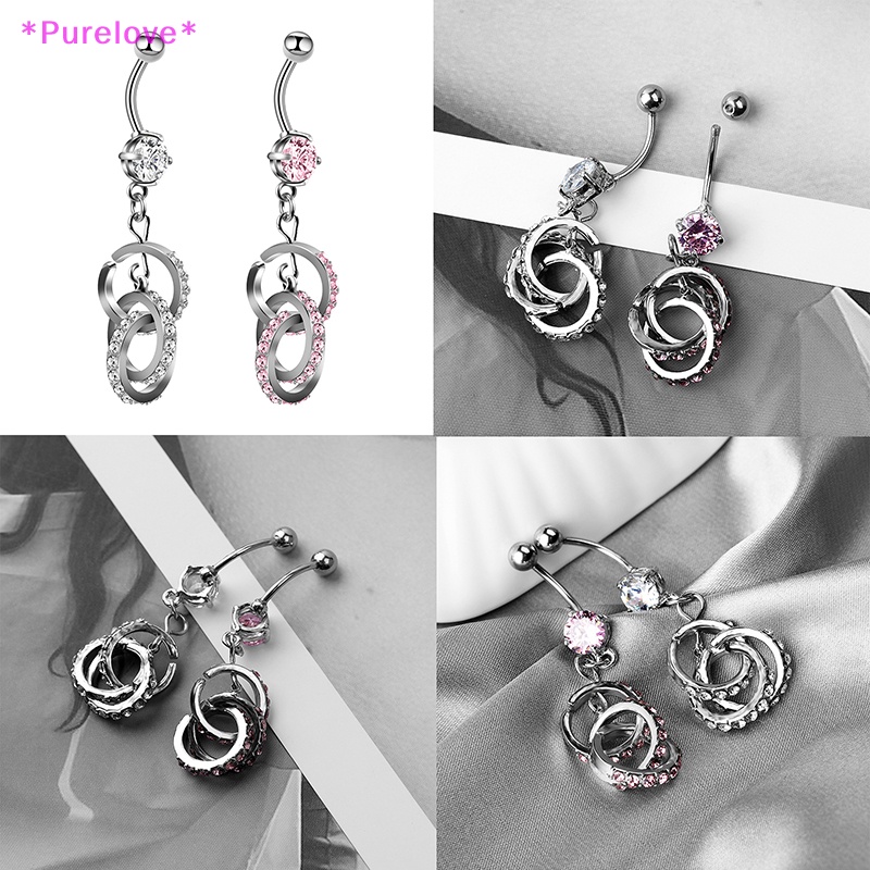 Khuyên Rốn Tròn Đính Đá Pha Lê Thời Trang Cho Nữ Mới
