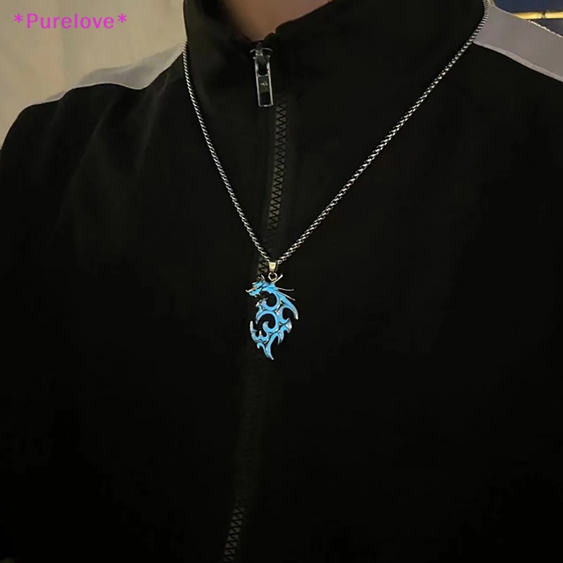 Vòng cổ Mặt Hình Rồng Phát Sáng Thời Trang Dành Cho Nam Và Nữ Mới