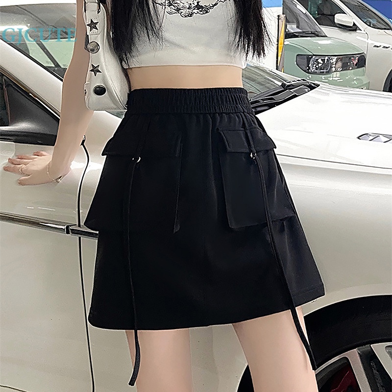 Chân Váy Chữ A Lưng Thun Có Túi Lớn Dành Cho Nữ