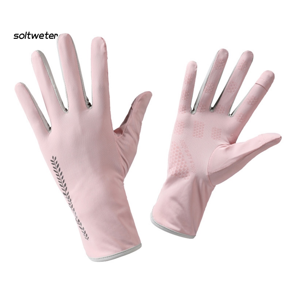 1 Đôi Găng Tay Chống Nắng Bằng Silicone Mỏng Thoáng Khí Chống Trượt