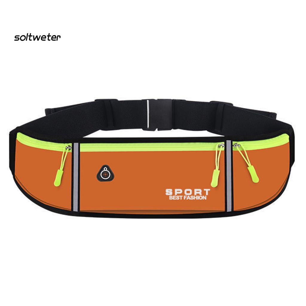 St Túi Đựng Điện Thoại Đeo Hông Chống Trượt Có Dây Kéo Sức Chứa Lớn Thiết Kế Lỗ Tai Nghe Đêm Màu Phản Quang Chống Thấm Nước Nhỏ Gọn Cho