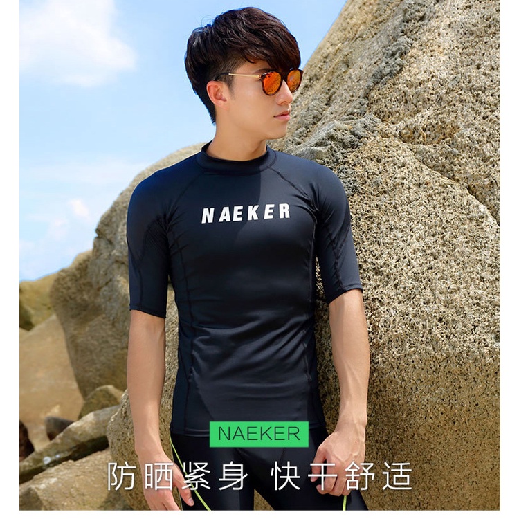 Bộ Đồ Bơi Ngắn Tay Thời Trang Mùa Xuân Cho Nam