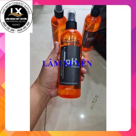 Xịt dưỡng cân bằng PH 5.5 balance Lavox chai cam 280ml 🤗🤗 khử kiềm phục hồi tóc suôn mềm bóng mượt khóa màu làm hóa chất