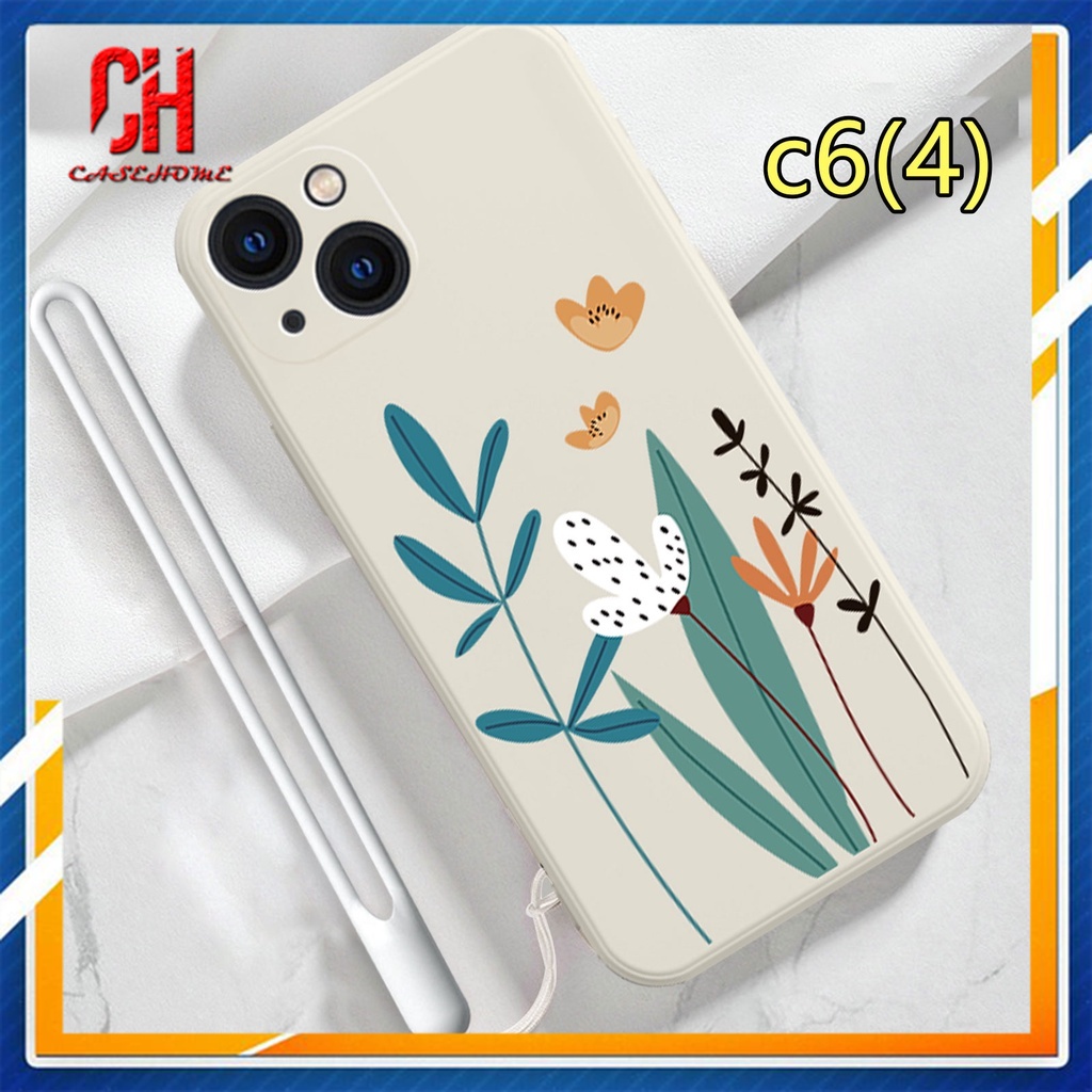 Ốp Điện Thoại TPU Mềm Họa Tiết Hoa Có Dây Đeo Cho Realme C11 2021 C21Y C31 C35 C15 C21 C25 C20 C3 C12 C2 C25S 5S 5 5S 5i C17 7i C1 C25Y C2 C3i 6i C20A Narzo 20 10 10A 20A 30A A7 A5S A15 A16 Y12 Y20 Y15S Y21 A03 A12