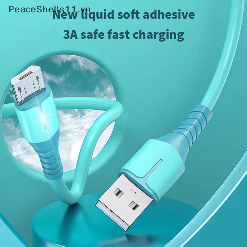 Cáp Sạc Nhanh USB 3A Có Đèn LED Chất Lượng Cao Cho Điện Thoại