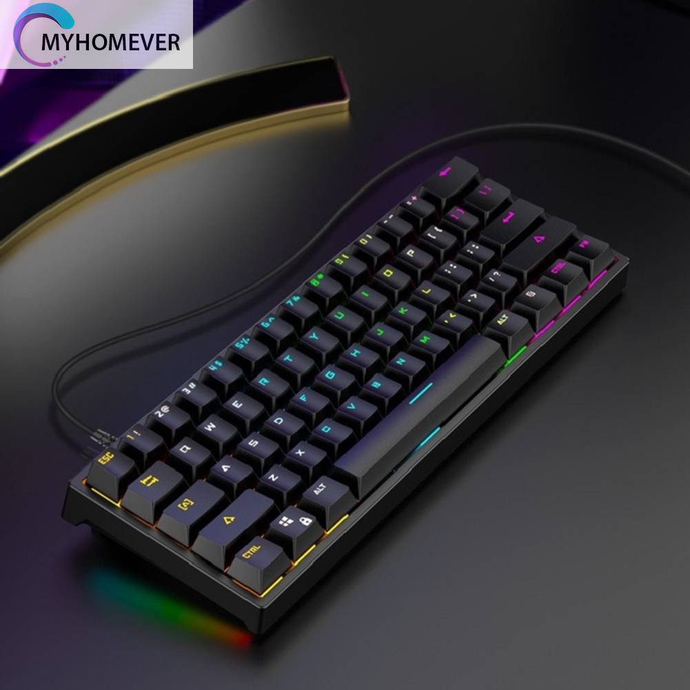 Bàn PhíM Có Dây 61 PhíM Với Led NềN Xanh Lá Cho PC / Laptop