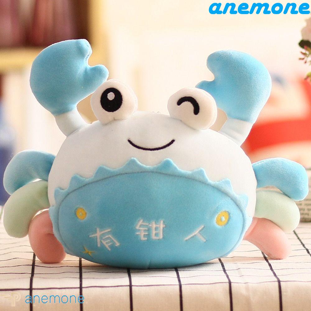 ANEMONE Đồ Chơi Nhồi Bông Hình Cua Biển Trang Trí Nhà Cửa