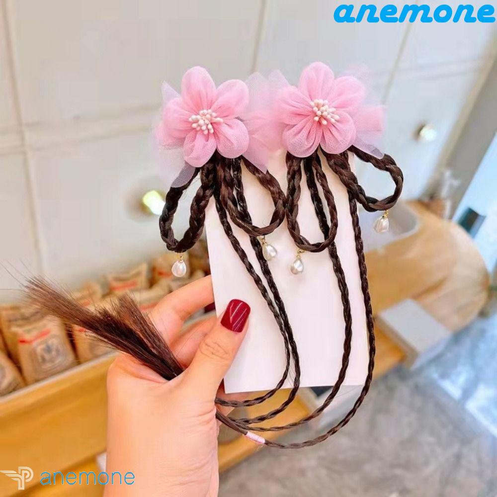 ANEMONE Kẹp Tóc Giả Tua Rua Hình Bướm Phong Cách Trung Hoa Dễ Thương Cho Bé Gái