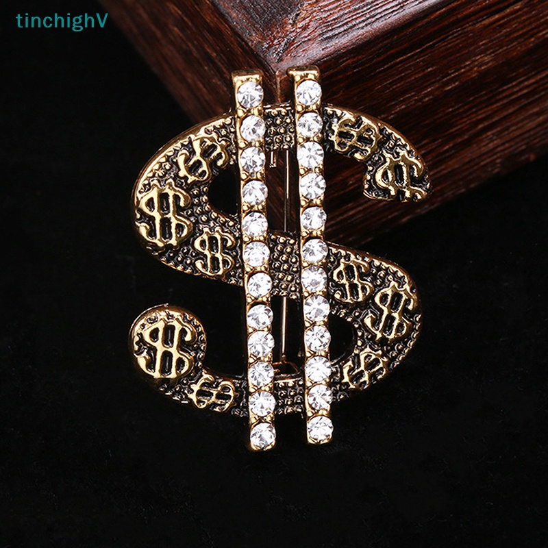Ghim Cài Áo Hình Tờ Tiền Đô La Đính Đá Phong Cách Hip Hop Cổ Điển Thời Trang Cho Nam Và Nữ