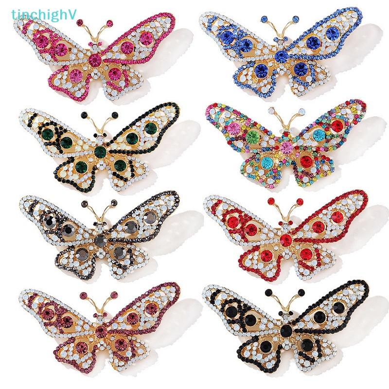 Ghim Cài Áo Hình Bướm Đính Đá Thời Trang Dành Cho Nam Và Nữ