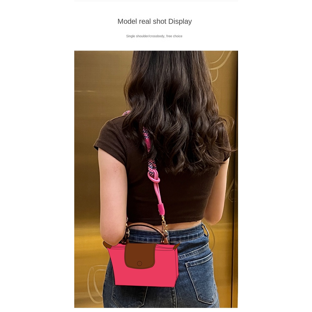 LONGCHAMP Dây Đeo Túi Xách Mini 78 / 100cm