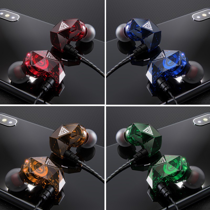 Tai Nghe Thể Thao Nhét Tai Jack 3.5mm Âm Thanh Siêu Trầm Có Micro deerlu02