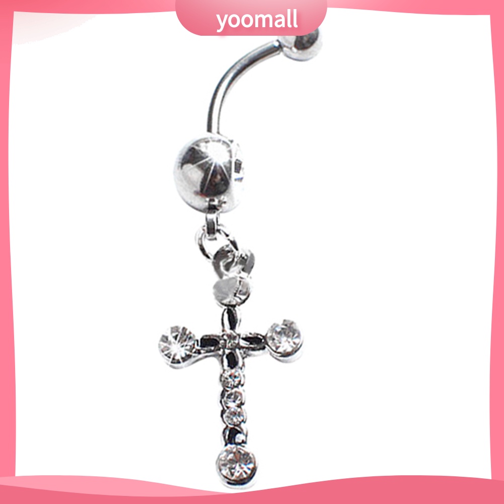 Khuyên Rốn Hình Thánh Giá Chất Liệu Thép Không Gỉ