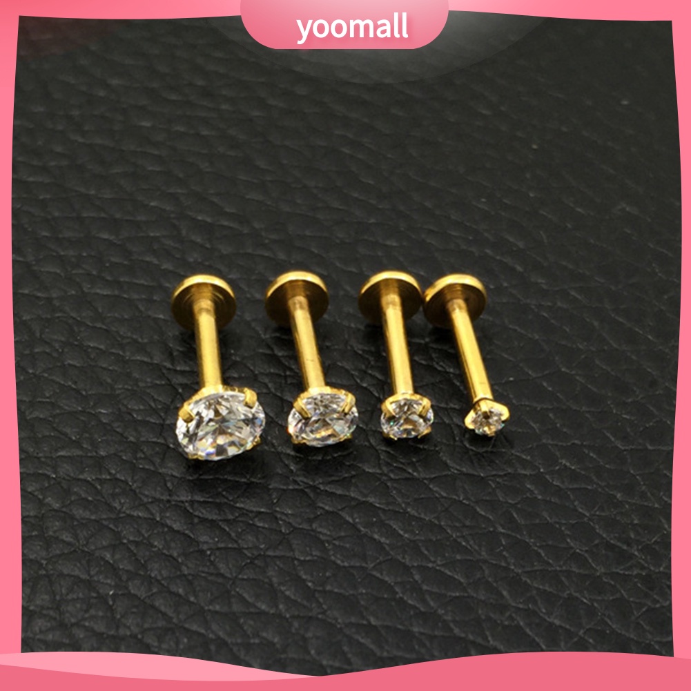 1 Khuyên Xỏ Môi Đính Đá Zircon Thời Trang