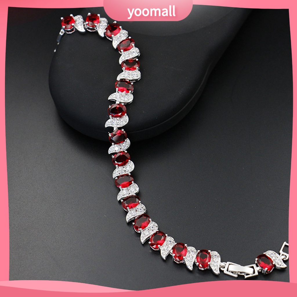 Vòng Đeo Tay Đính Đá Xanh Dương Duyên Dáng Thời Trang Cho Nữ