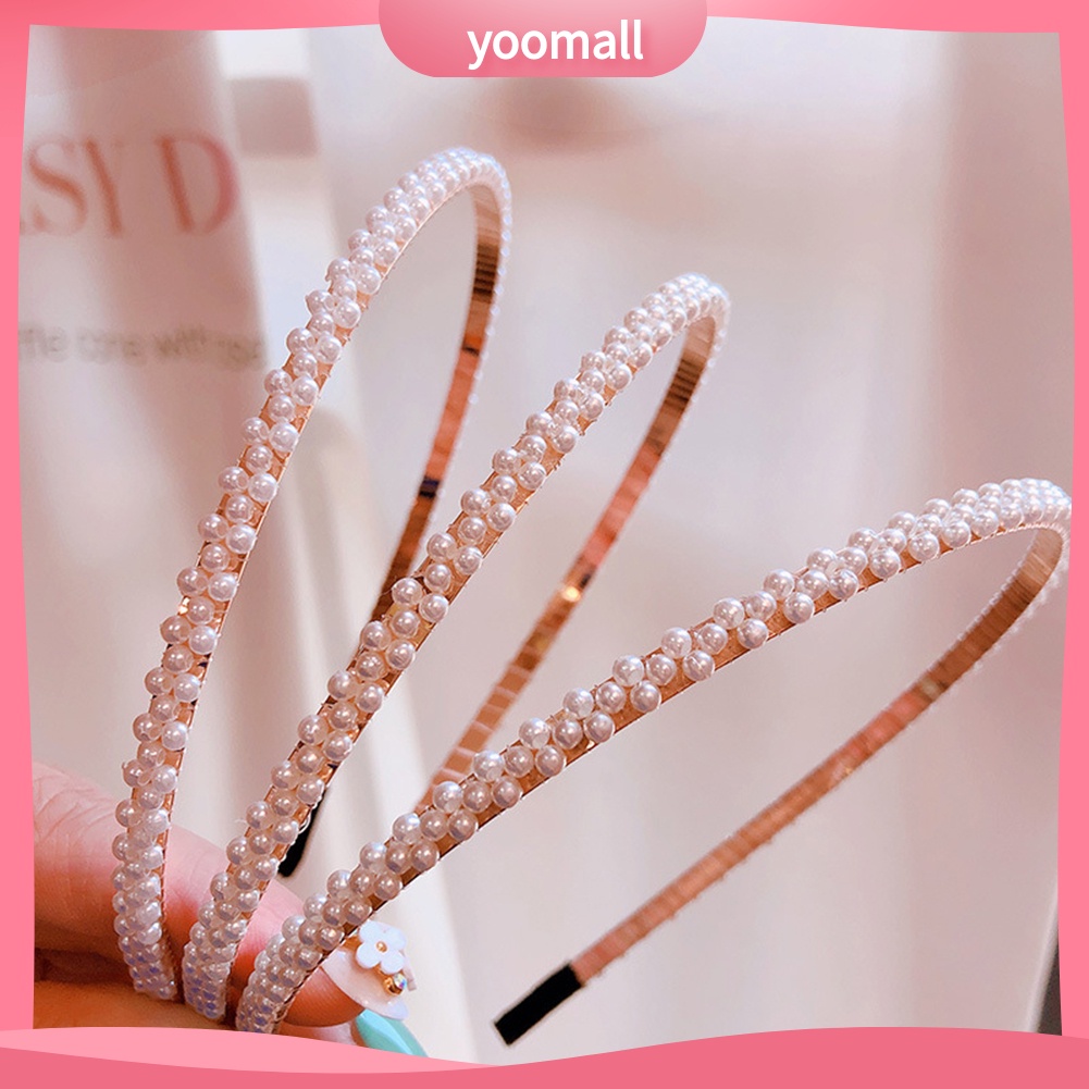 Băng Đô Cài Tóc Đính Hạt Ngọc Trai Giả Thanh Lịch Cho Nữ