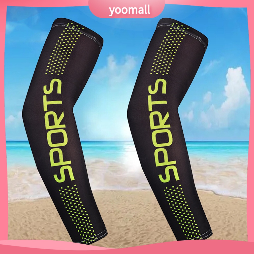 1 Cặp Ống Tay Áo Bằng Lụa Lạnh Mỏng Độ Co Giãn Cao Chống Nắng Dùng Hóa Trang Cho Nam