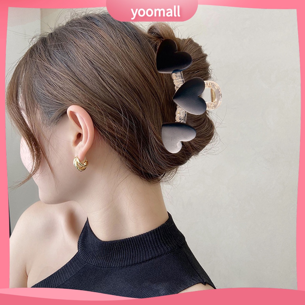 Kẹp Tóc Càng Cua Trong Suốt Co Giãn Chống Trượt Tạo Kiểu Tóc Cho Nữ