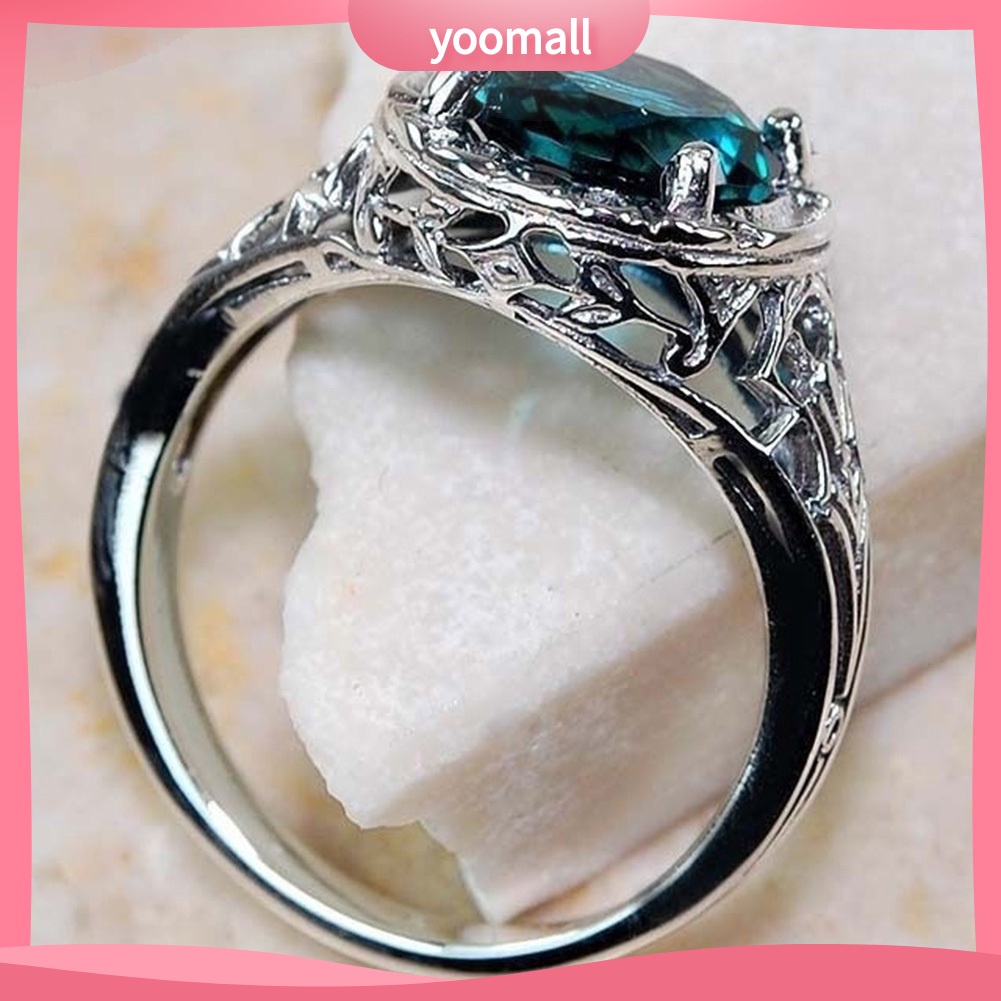 Nhẫn Đính Kim Cương Giả Phong Cách Retro Dành Cho Nữ