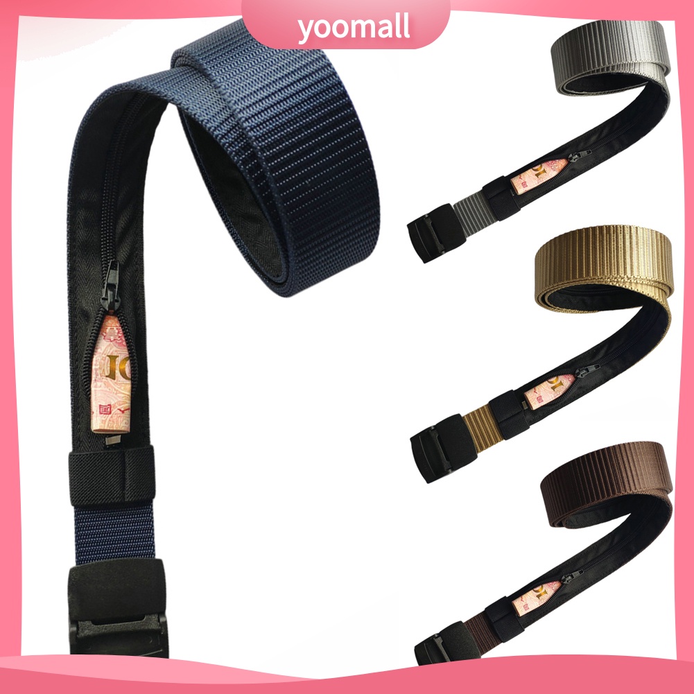 Túi Đeo Hông Màu Trơn Có Khóa Kéo Chống Trộm Tiện Dụng Mang Theo Du Lịch / Chơi Thể Thao