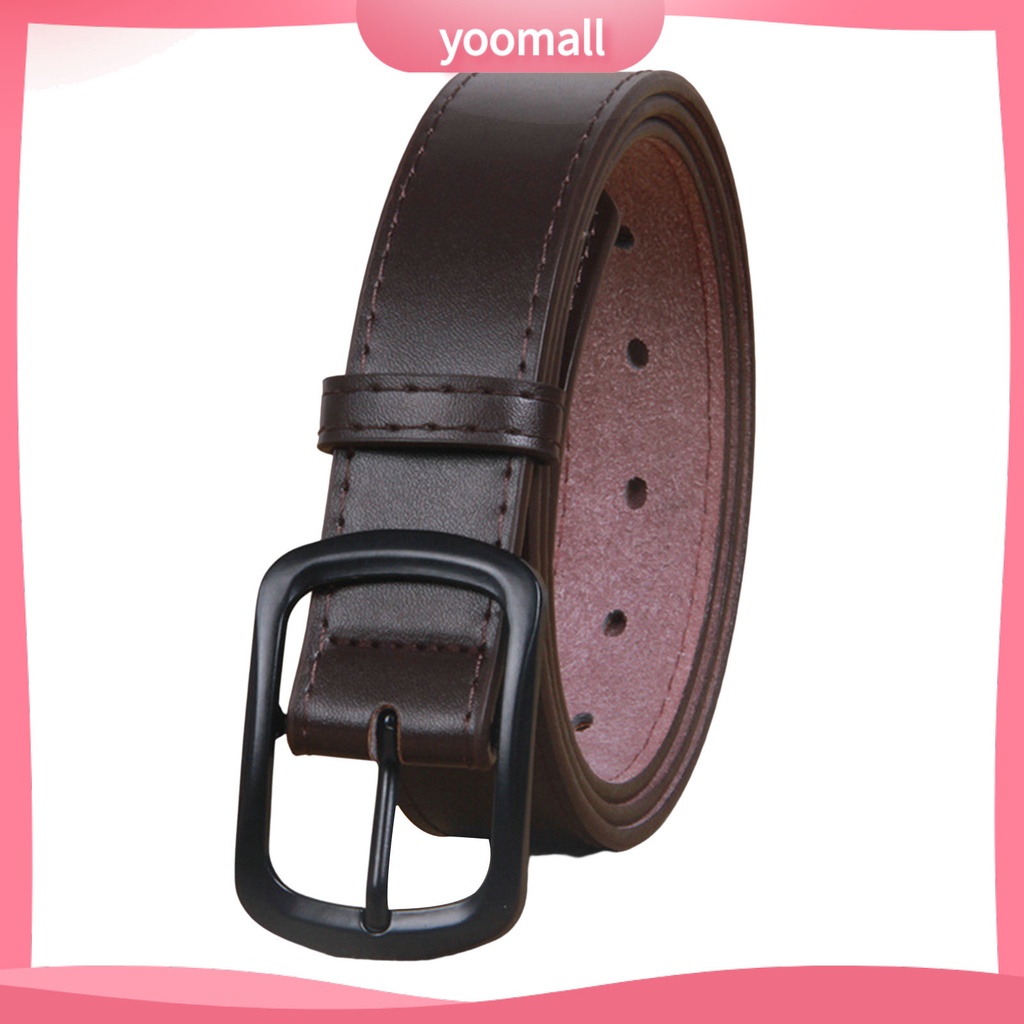 Thắt Lưng Giả Da Nhiều Lỗ Màu Trơn Tùy Chỉnh Thời Trang Cho Nam