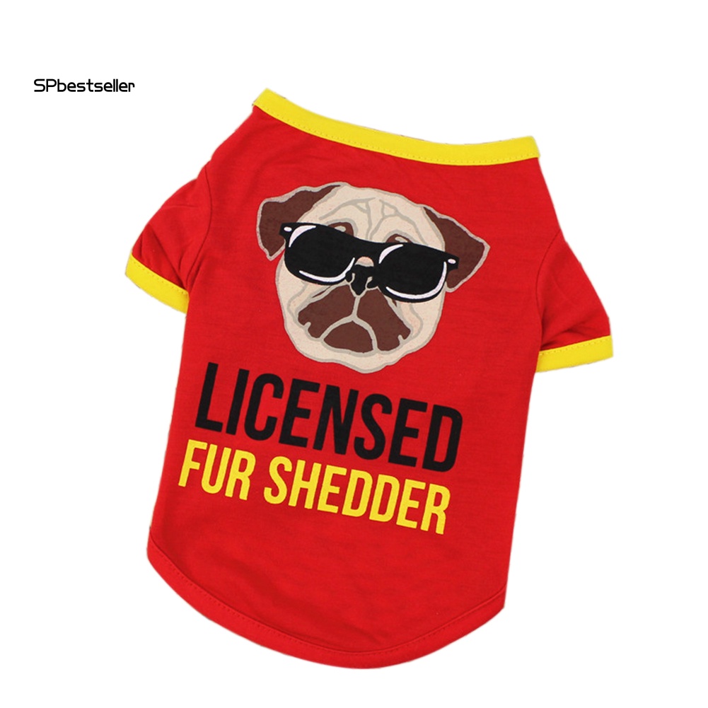 Áo Thun Tay Ngắn Mềm Mại In Họa Tiết Chú Chó Pug Hoạt Hình Đáng Yêu Dành Cho Cún Cưng