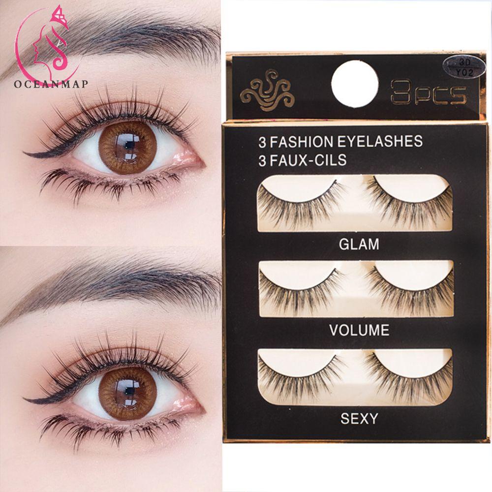 OCEANMAP Lông Mi Giả Cong Tự Nhiên Hiệu Ứng Tự Nhiên Sáng Bóng