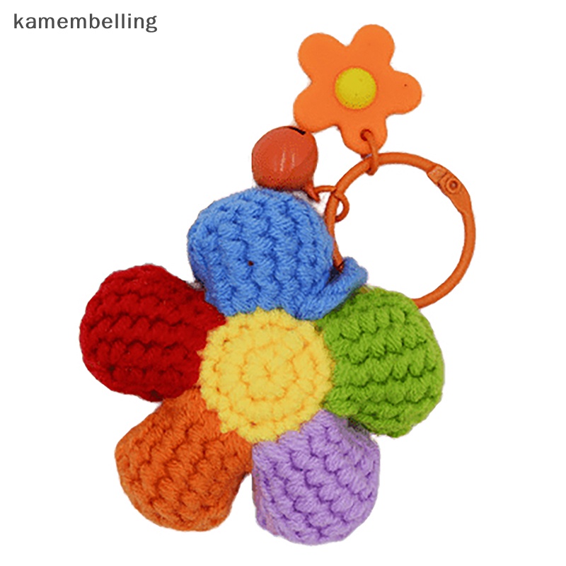 Kamembelling Móc Khóa Đan Len Thủ Công Hình Hoa / Quả Bơ Nhỏ Xinh