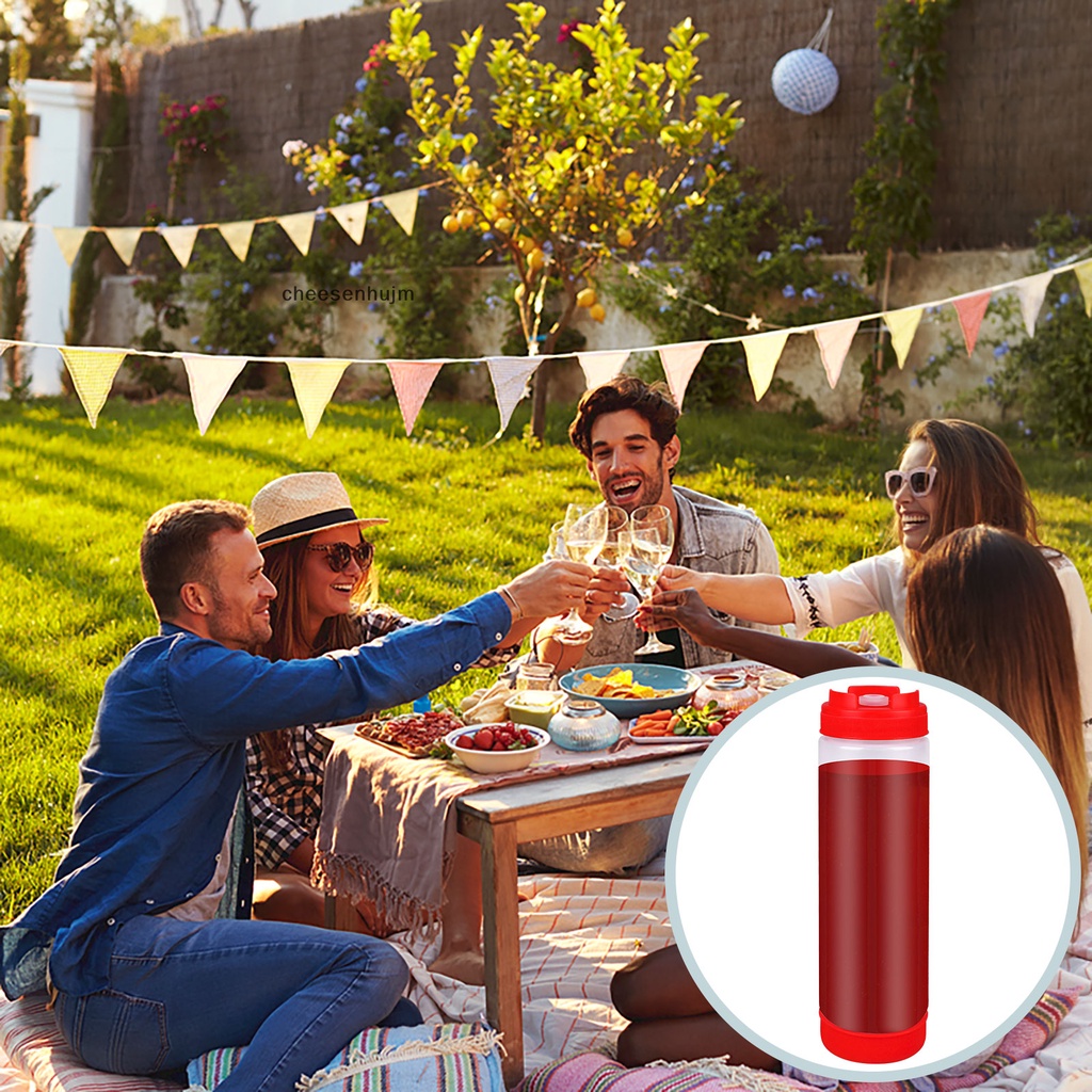 Set 6 Chai Nhựa Đựng Gia Vị Dạng Bóp 24oz Có Thể Tái Sử Dụng