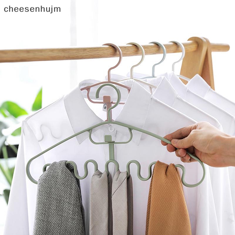 1 Móc Treo Phơi Quần Áo Bằng Nhựa Nhiều Cổng Tiện Dụng