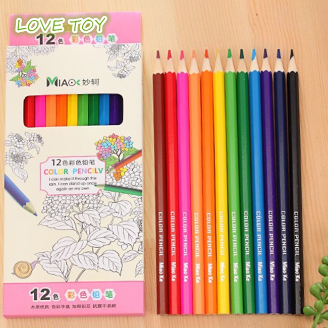Nkodok Set 12 / 24 Bút Chì Màu Không Độc Hại Cho Người Lớn Và Trẻ Em