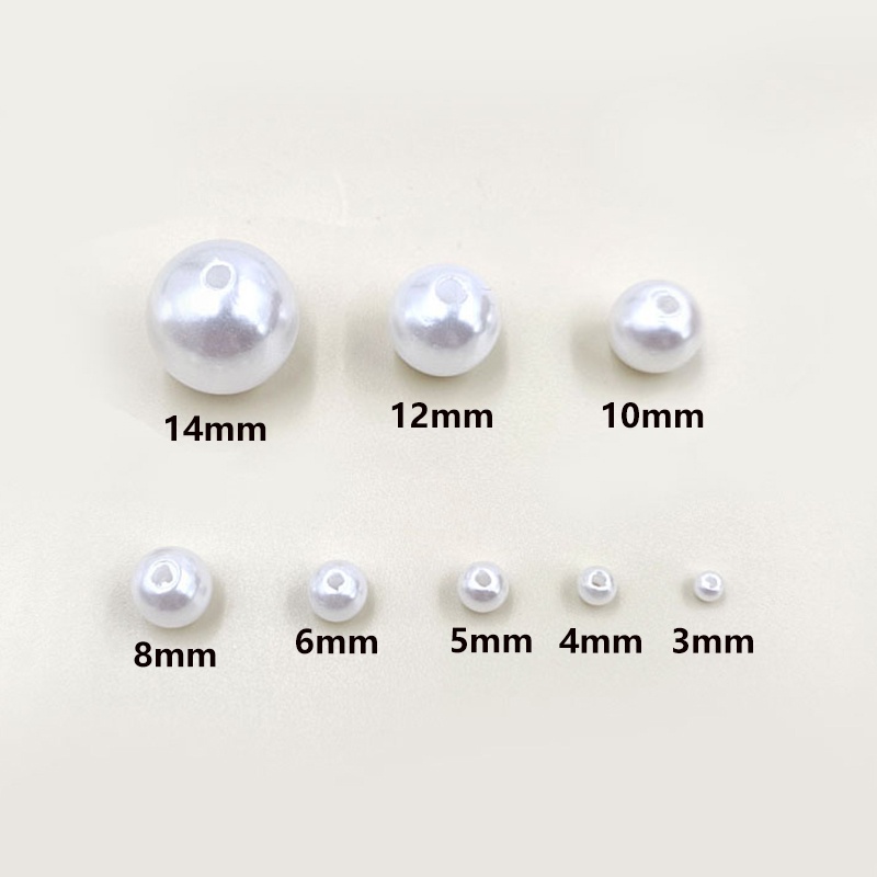 Set 5-600 Hạt Ngọc Trai Nhân Tạo Dùng Làm Trang Sức DIY 3-14mm