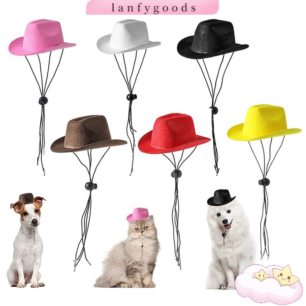 LANFY Mũ Cao Bồi Hóa Trang Có Thể Điều Chỉnh Cho Thú Cưng