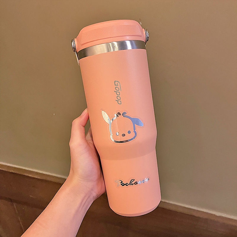 Bình Nước Giữ Nhiệt Bằng Inox Cỡ Lớn Có Ống Hút Tiện Lợi