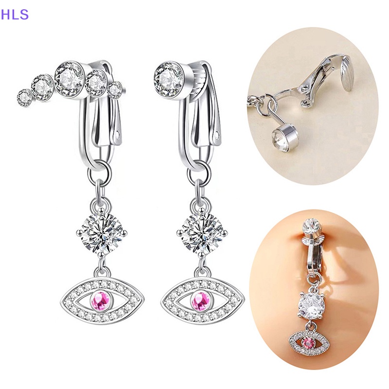 [HLS] Khuyên Rốn Đính Đá Zircon Giả Dạng Kẹp Sụn Rốn