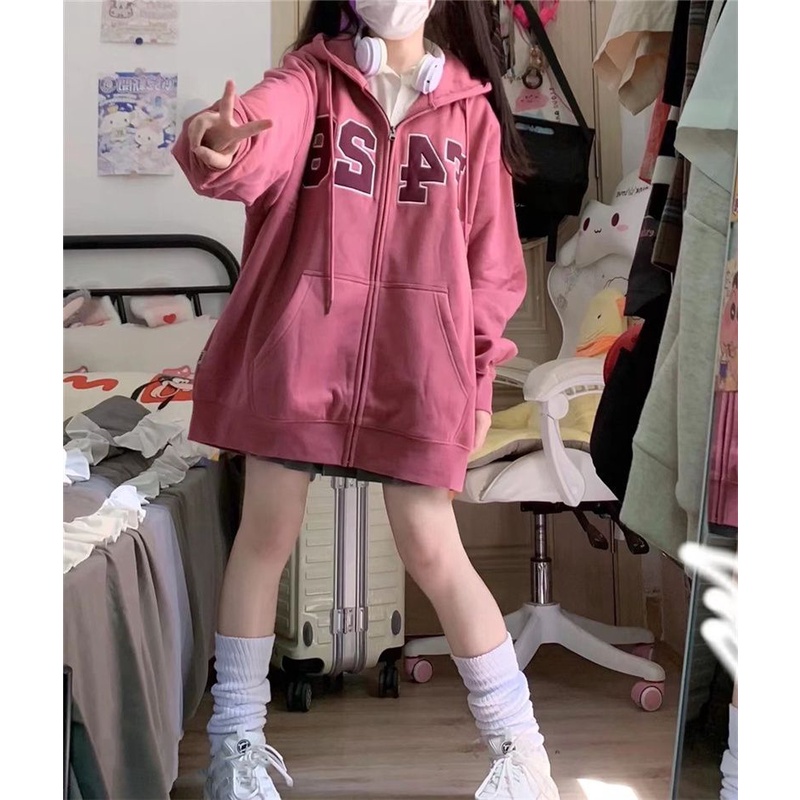 Áo Khoác Nữ Tay Dài Dáng Rộng Thời Trang Cá Tính