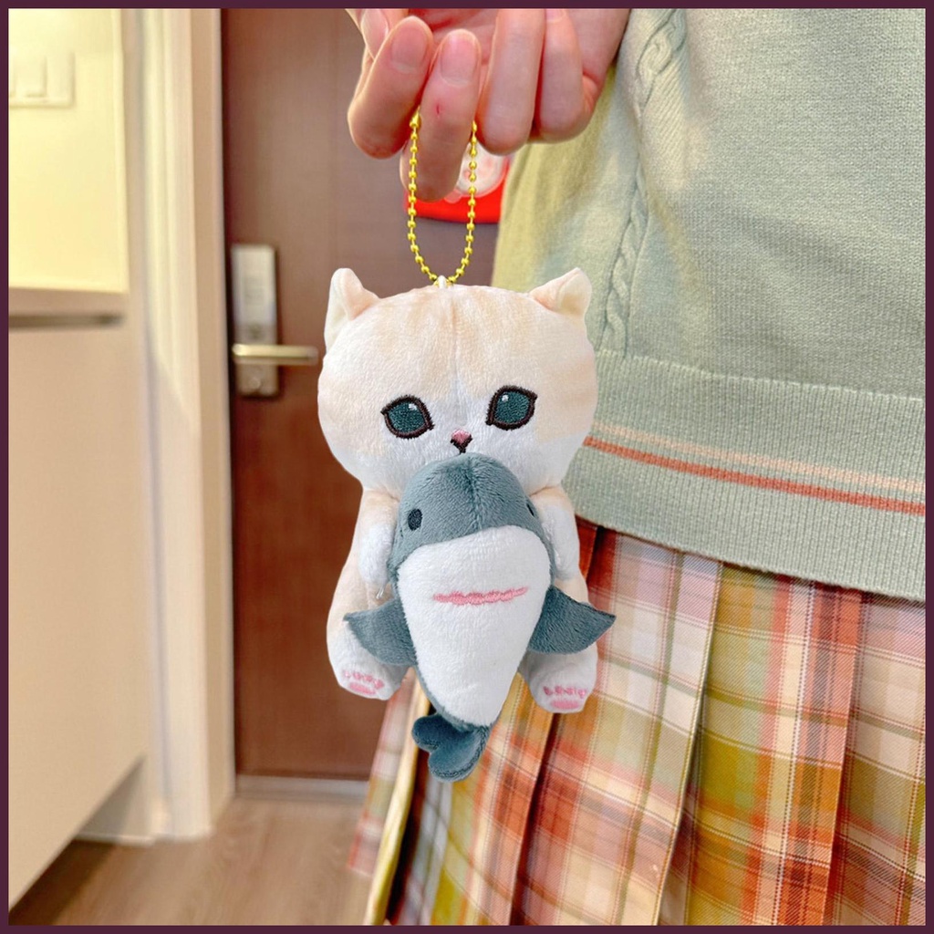 Móc Khóa Hình Cá Mập Nhồi Bông Hoạt Hình Dễ Thương