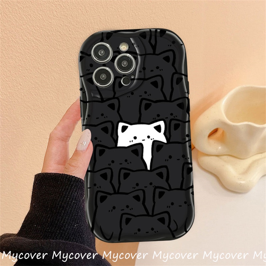 Ốp Điện Thoại Silicone Mềm Chống Sốc In Hình Mèo Cho iPhone 11 12 13 14 Pro Max X Xr Xs 8 7 6 Plus SE 2020