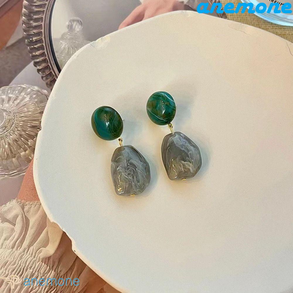 Khuyên Tai Hình Tròn Màu Trắng Phong Cách Hàn Quốc Thanh Lịch