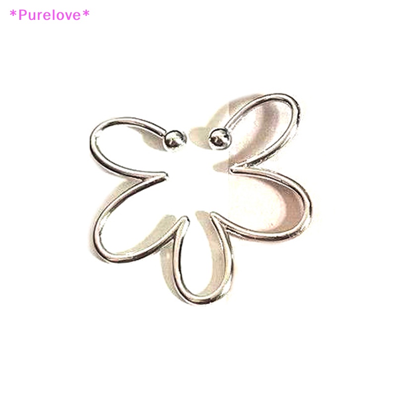 Khuyên Kẹp Vành Tai Bằng Bạc Không Cần Xỏ Lỗ Hình Hoa Thời Trang Cho Nữ Mới