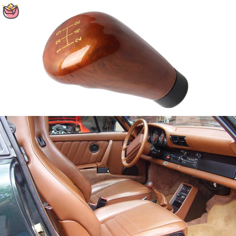 Tay Nắm Cần Số Xe Hơi 5 Tốc Độ Bằng Gỗ Đào Thông Dụng