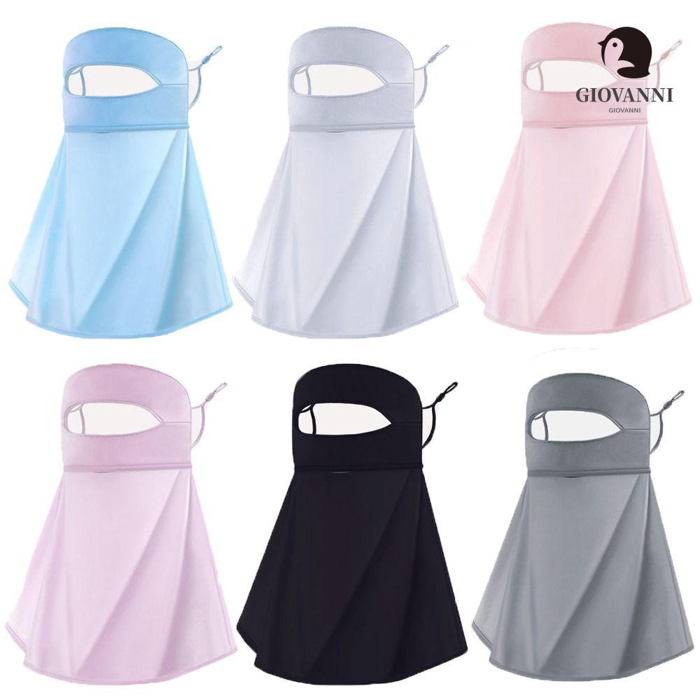 Khẩu Trang Che Mặt Chống Nắng Chống Tia UV Màu Trơn Thoáng Khí