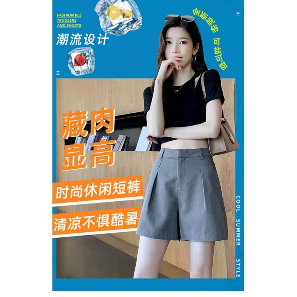 Quần Short Thể Thao Màu Đen Lưng Cao Dáng Chữ a Thời Trang Mùa Hè 2023 Cho Nữ