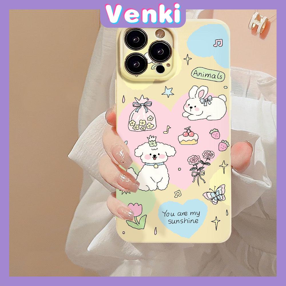 VENKI - Cho iPhone 11 Ốp Phim TPU Jelly Ốp Màu Hồng Bóng Bảo Vệ Máy Ảnh Jelly Case Bảo Vệ Ngôi Sao Chữa Bệnh Dễ Thương Chú Chó Yêu Tương Thích Với iPhone 14 13 Pro Max iPhone 12 XR 7