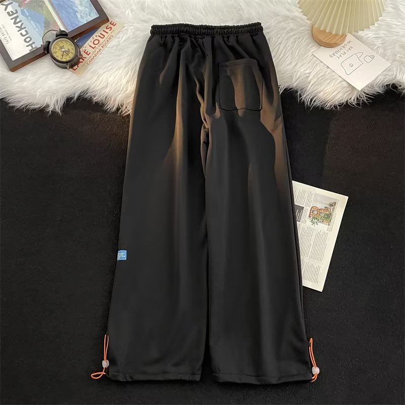 Quần Dài Dây Rút Màu Sắc Đơn Giản Phong Cách Retro Cho Nam