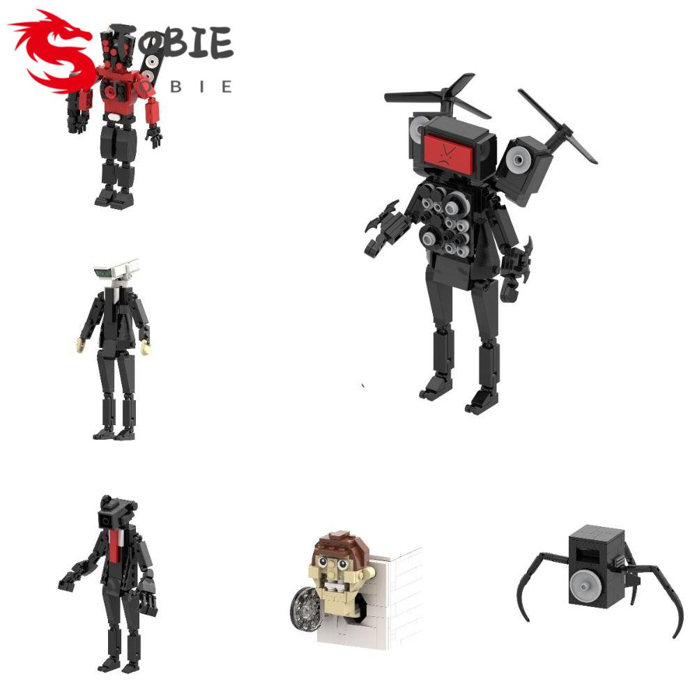 Set 1 / 4 Mô Hình Người Đàn Ông Skibidi Bằng Nhựa DIY Có Thể Tháo Rời Trang Trí Nhà Cửa